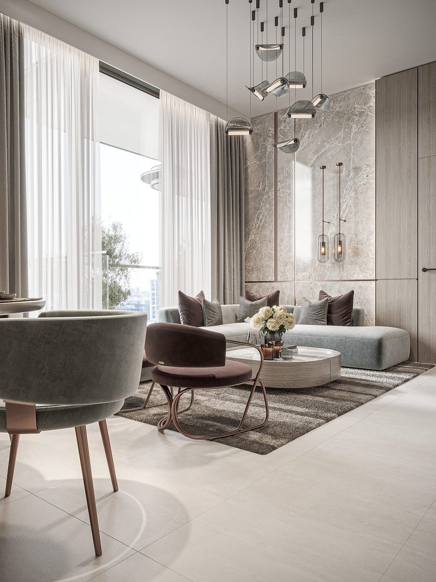 A living room by the window