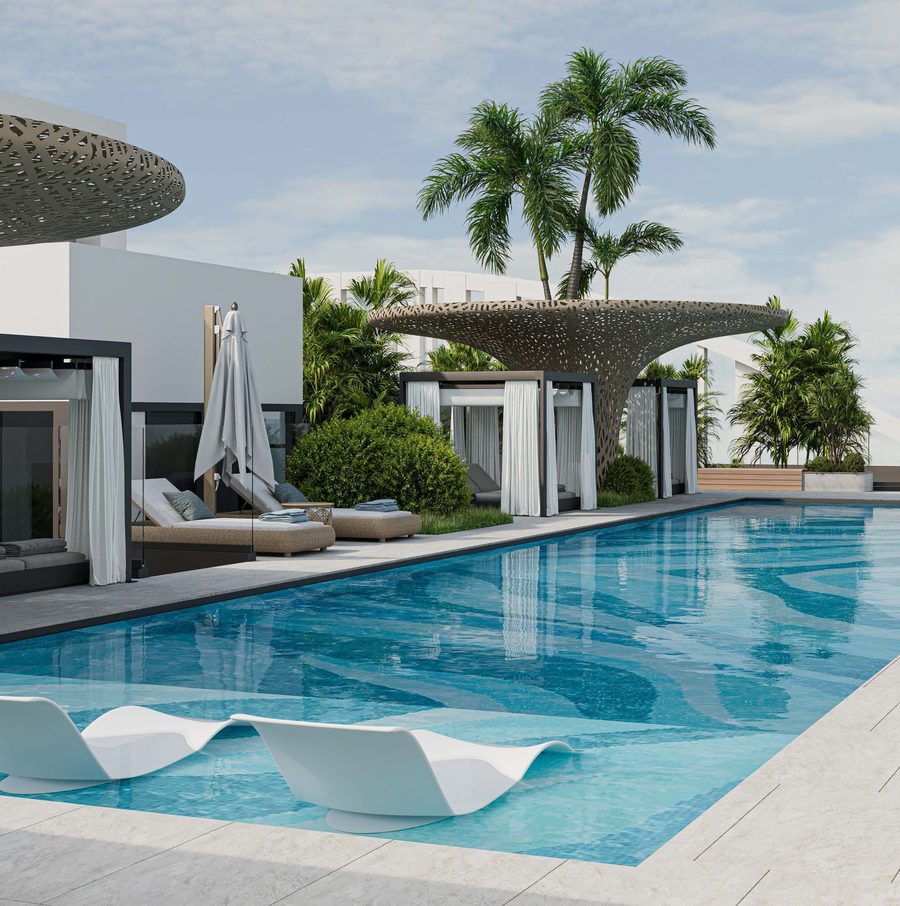 The pool canopies