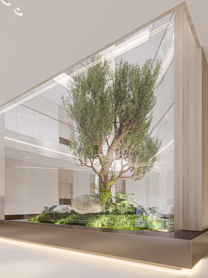 Floareá Grandé, the entrance lobby — render